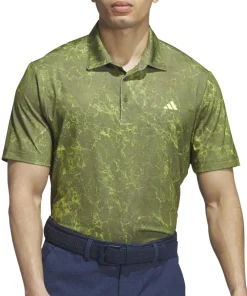 adidas Ultimate365 Printed Short Sleeve Mens Polo Shirt - Green