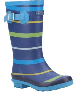 Cotswold Stripe Wellington Boot Blue/Green/Yellow