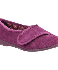 GBS Audrey Touch Fastening Slipper Heather
