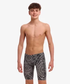 FUNKY TRUNKS BOYS TRAINING JAMMERS SPACE SIGNALS BLACK