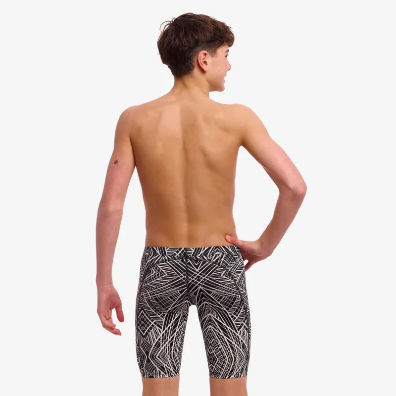 FUNKY TRUNKS BOYS TRAINING JAMMERS SPACE SIGNALS BLACK - Image 2