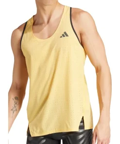 adidas Adizero Mens Running Vest - Yellow