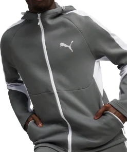 Puma EvoStripe Full Zip Mens Training Hoody - Grey