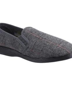 Fleet & Foster Mitchell Slip On Slipper Grey