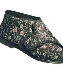 GBS Bella Ladies Wide Fit Slipper Black