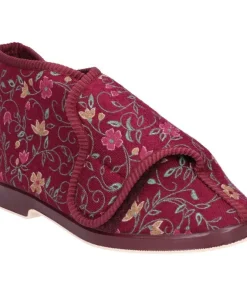 GBS Bella Ladies Wide Fit Slipper Wine
