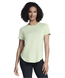 Skechers Womens Tee Go Dri Swift Light Grey/Lime