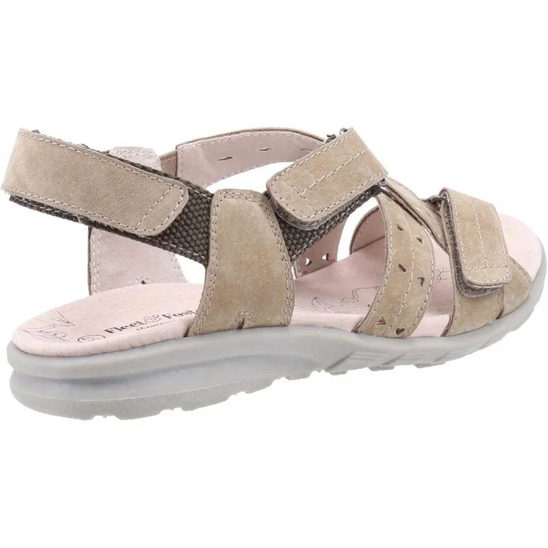 Fleet & Foster Bilbao Leather Summer Sandal Taupe - Image 3
