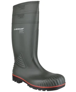 Dunlop Acifort Heavy Duty Full Safety Wellington Green