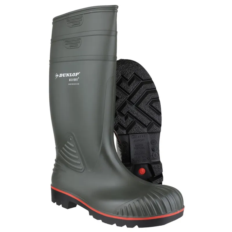 Dunlop Acifort Heavy Duty Full Safety Wellington Green - Image 2