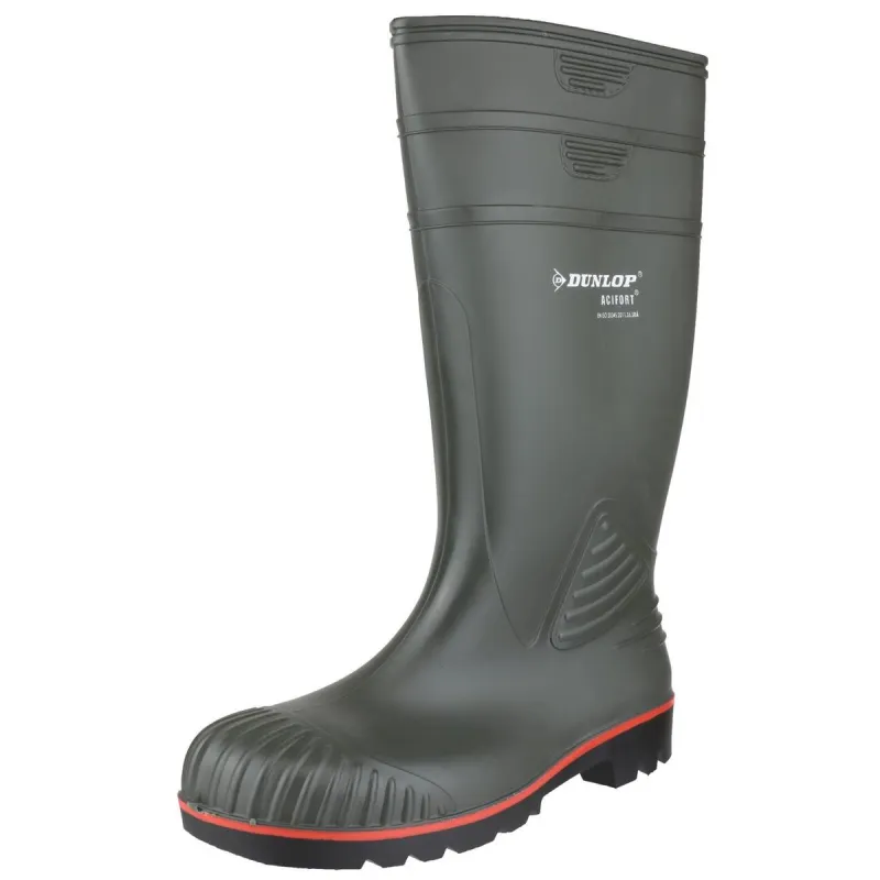 Dunlop Acifort Heavy Duty Full Safety Wellington Green - Image 3