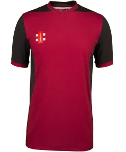 GRAY NICOLLS SENIOR T20 SHORT SLEEVE TEE MAROON/BLACK