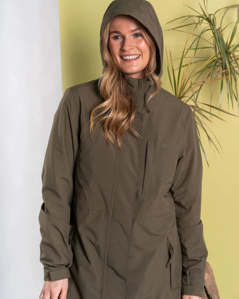 SALTROCK LADIES NORTH WEST OUTERWEAR COAT GREEN - Image 2
