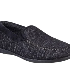 Cotswold Stanley Loafer Slipper Black
