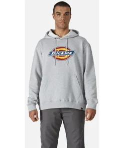 Dickies Logo Graphic Fleece Hoodie Heather Grey
