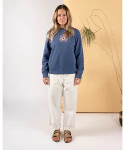 SALTROCK LADIES SHINE SWEAT TOP BLUE