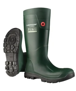 Dunlop FieldPro Full Safety Wellington Green