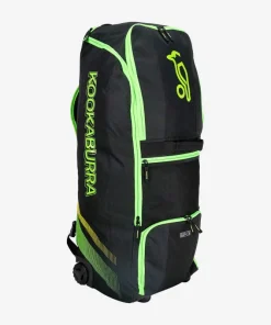 KOOKABURRA WD2000 WHEELIE DUFFLE BAG BLACK/GREEN