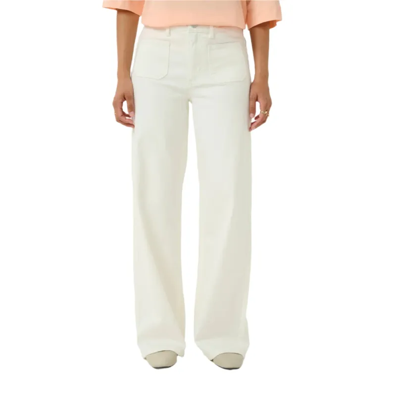 Kaffe Womens Jeans Karla Twill Chalk