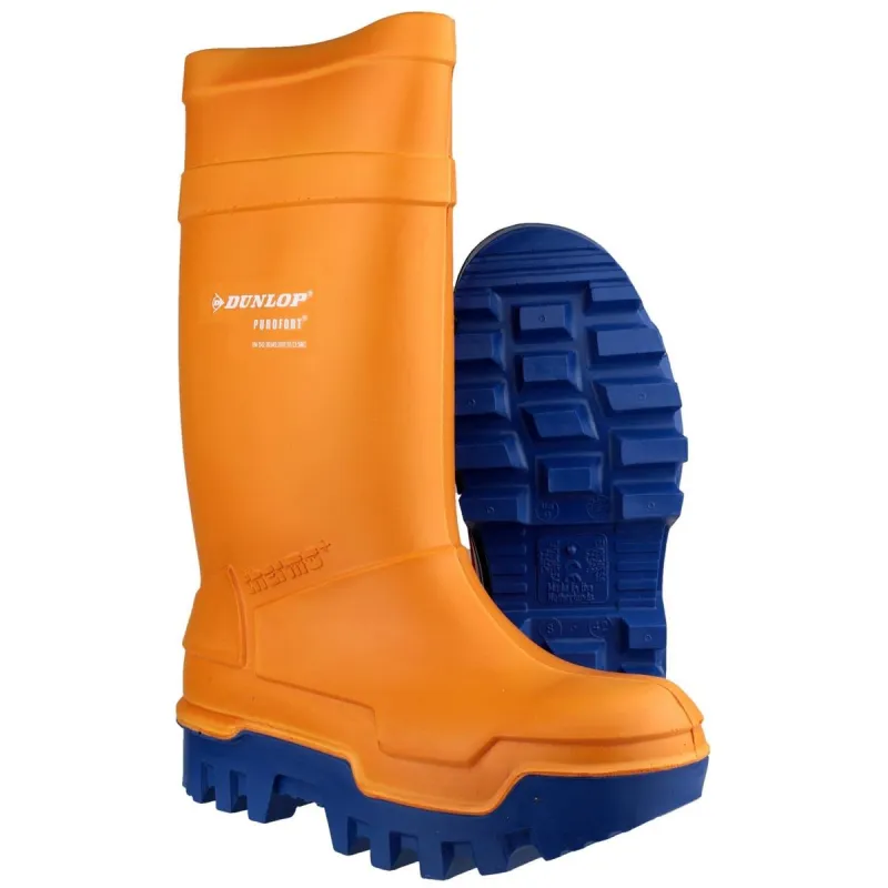 Dunlop Purofort Thermo+ Full Safety Wellington Orange - Image 2