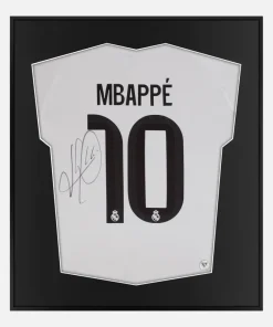 Framed Mbappe Signed Shirt, Real Madrid Home 10 Jersey [Lite]
