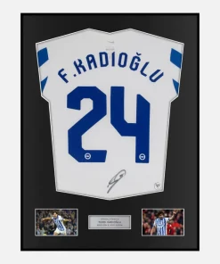 Framed Ferdi Kadioglu Signed Brighton Shirt Home [Classic]