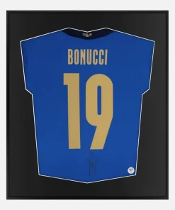 Framed Leonardo Bonucci Signed Shirt, Italy Euro Final [Lite]