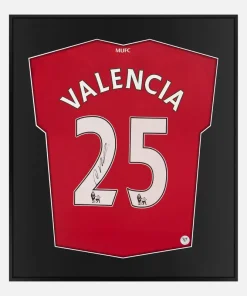 Framed Valencia Signed Manchester United Shirt, 25 Home [Lite]