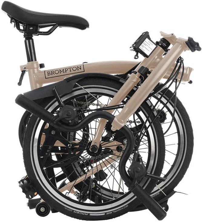 Brompton C Line 12-Speed Folding Bike - Dune Sand - Image 3