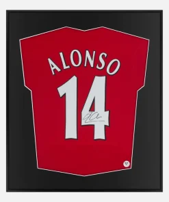 Framed Xabi Alonso Signed Shirt, Liverpool, 2005 Champions League Final [Lite]