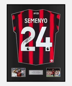 Framed Antoine Semenyo Signed Bournemouth Shirt Home 2023-24 [Classic]