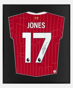Framed Curtis Jones Signed Liverpool Shirt 2024-25 Home [Lite]