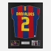 Framed Dani Alves Signed Barcelona Shirt 2010-11 Home [Classic]