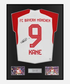 Framed Harry Kane Signed Bayern Munich Shirt Away 2023-24 [Classic]