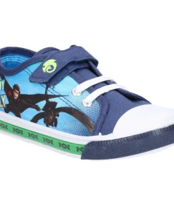 Leomil How to train your dragon Low Sneakers touch fastening shoe Navy