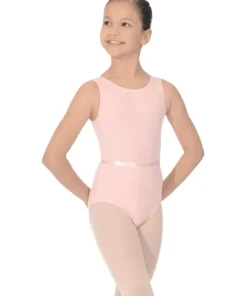 ROCH VALLEY COTTON JUNE SLEEVELESS EXAM LEOTARD PALE PINK