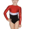 ROCH VALLEY LONGSLEEVE RIO LEOTARD BLACK/SILVER/RED