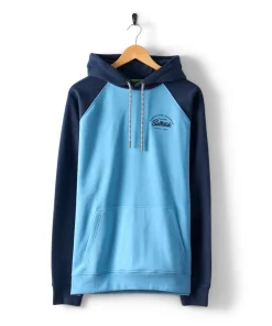 SALTROCK MENS STRIKE LOGO POP HOODIE LIGHT BLUE