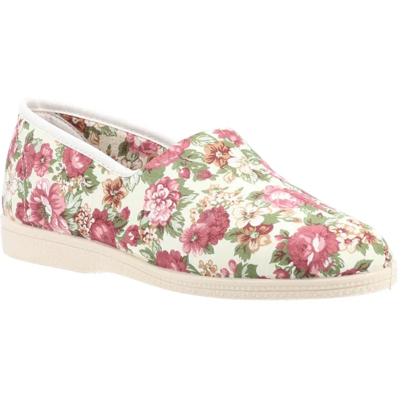 Mirak Patricia Cotton Slip On Summer Shoe Beige