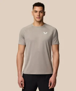 CASTORE MENS ADAPT AOP TRAINING T-SHIRT GREY/WHITE