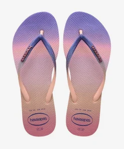 HAVAIANAS LADIES SLIM GRADIENT SUNSET BALLET ROSE FLIP FLOPS