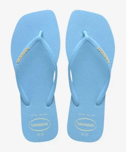 HAVAIANAS LADIES SLIM SQUARE LOGO POP UP LAVENDER BLUE
