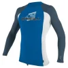 ONEILL YOUTH PREMIUM SKIN LONG SLEEVE RASH GUARD OCEAN/WHITE/NAVY