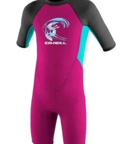 ONEILL TODDLER GIRLS REACTOR 2 2MM SHORTY WETSUIT BERRY