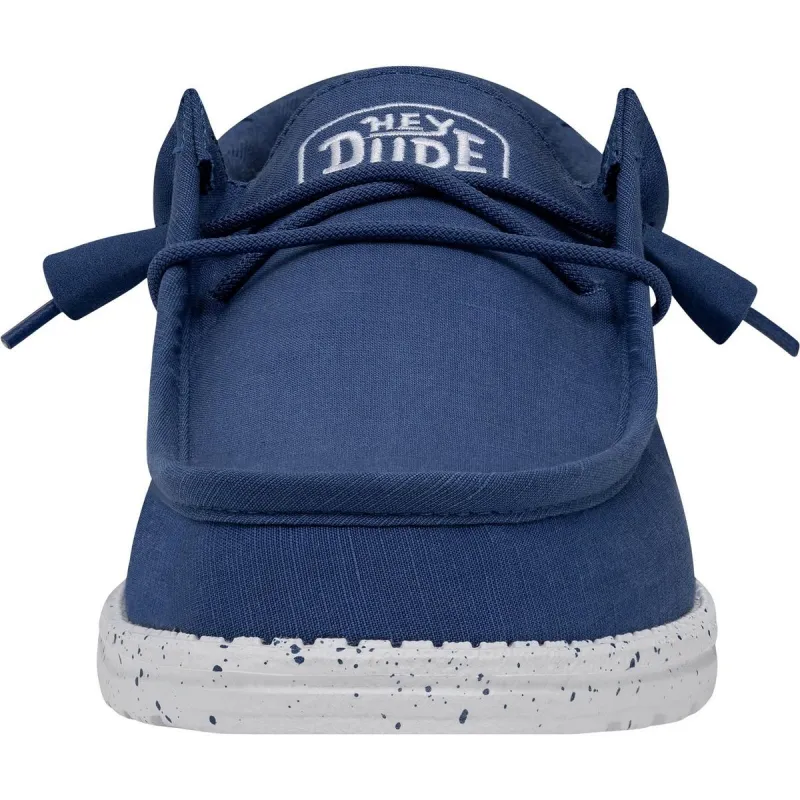 HEYDUDE Wally Slub Canvas Shoe True Blue - Image 2