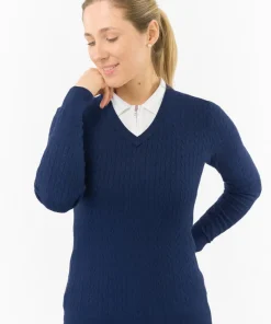 PURE GOLF SUZIE SUERWEIGHT JUMPER NAVY