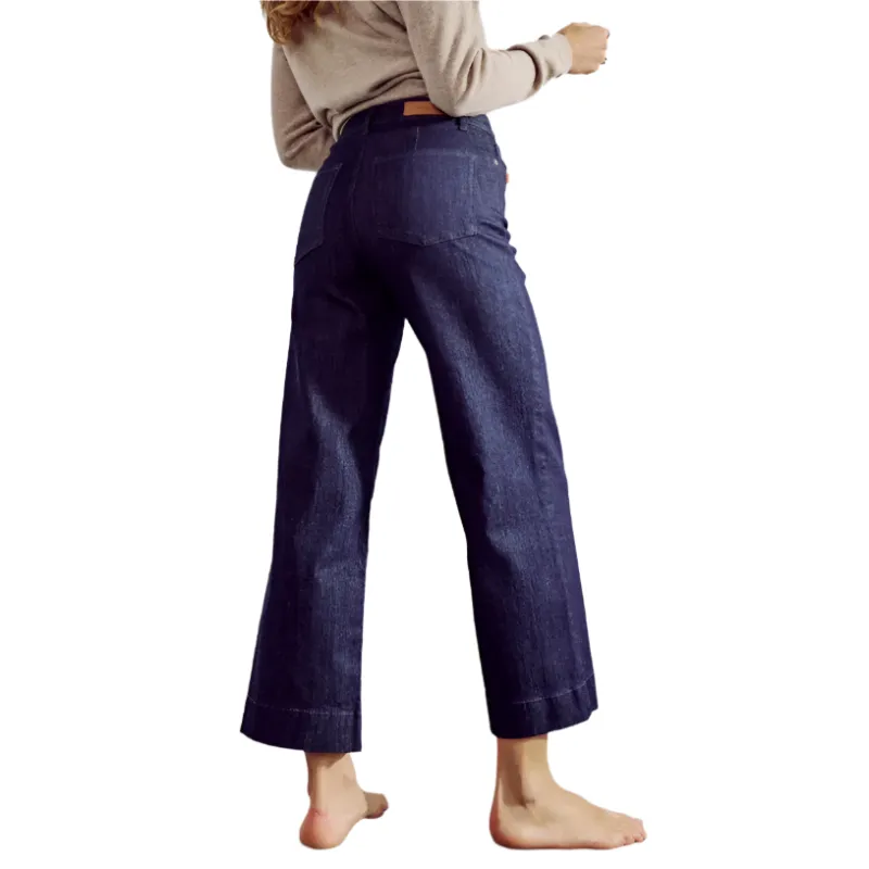 Numph Womens Jeans Paris Pant Crop Dark Denim Blue - Image 2