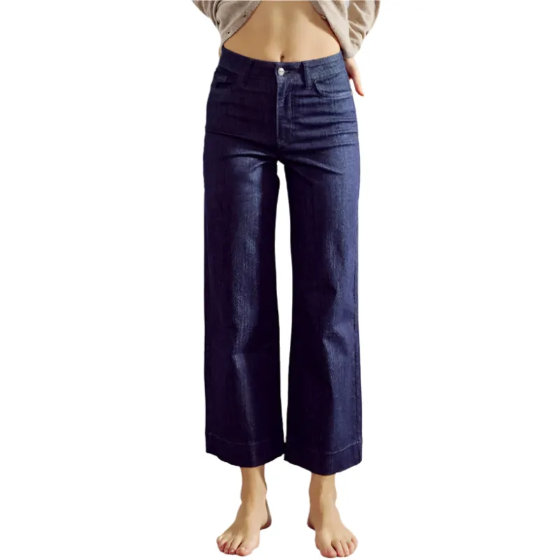Numph Womens Jeans Paris Pant Crop Dark Denim Blue - Image 3