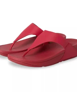 FITFLOP LULU LEATHER TOE POST REDBERRY