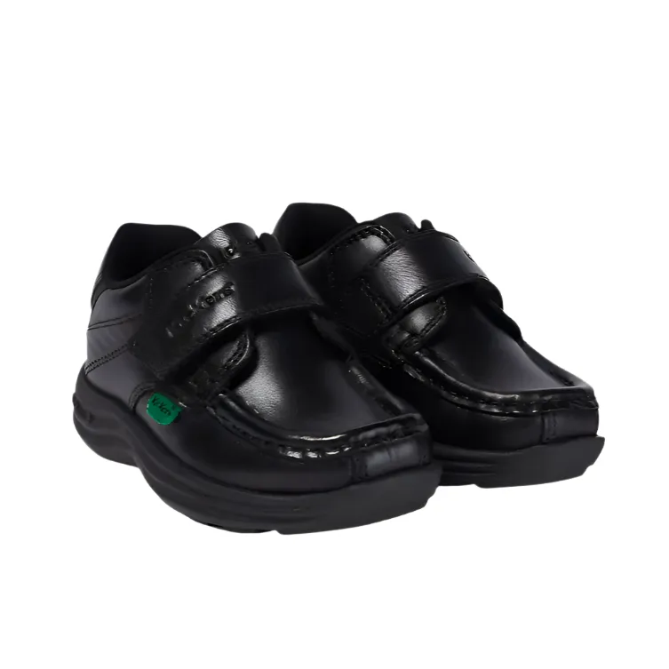 Kickers Infant Boys Shoe Reasan Strap Leather Black